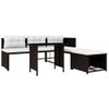 Set De Muebles De Jardín 4 Piezas Ratán Sintético Marrón Vidaxl