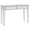 Mesa Consola De Espejo De Mdf Y Vidrio 106,5x38x76,5 Vidaxl