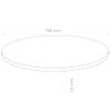 Tablero De Mesa Redondo Mdf 700x18 Mm Vidaxl