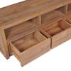 Mueble Para Tv Madera Teca Maciza Acabado Natural 120x30x40 Cm Vidaxl