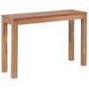 Mesa Consola De Madera Teca Maciza Acabado Natural 110x35x76 Cm Vidaxl