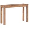 Mesa Consola De Madera Teca Maciza Acabado Natural 110x35x76 Cm Vidaxl