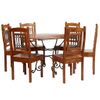 Conjunto De Comedor 7 Piezas Madera Acacia Acabado Sheesham Vidaxl