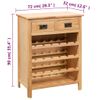 Mueble Botellero De Madera Maciza De Roble 72x32x90 Cm Vidaxl