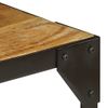 Mesa De Centro De Madera Maciza De Mango Rugosa Y Acero 110 Cm Vidaxl