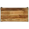 Mesa De Centro De Madera Maciza De Mango Rugosa Y Acero 110 Cm Vidaxl