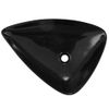 Lavabo De Cerámica Triangular Negro 645x455x115 Mm Vidaxl