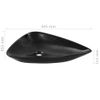 Lavabo De Cerámica Triangular Negro 645x455x115 Mm Vidaxl