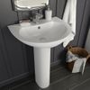 Lavabo De Pie De Cerámica Blanco 520x440x190 Mm Vidaxl