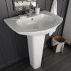 Lavabo De Pie De Cerámica Blanco 650x520x200 Mm Vidaxl