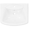 Lavabo De Pie De Cerámica Blanco 580x470x200 Mm Vidaxl