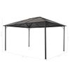 Cenador Con Tejado Aluminio 4x3x2,6 M Negro Vidaxl