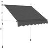 Toldo Retráctil De Operación Manual Antracita 200 Cm Vidaxl