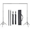 Kit Estudio 3 Telones Fondo Algodón Estructura Ajustable 3x3 M Vidaxl