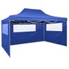 Carpa Pleglable Con 3 Paredes 3x4,5 M Azul Vidaxl