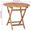 Mesa De Jardín Plegable Madera De Teca Maciza 85x76 Cm Vidaxl