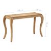 Mesa Consola De Madera Maciza De Mango 118x38x76 Cm Vidaxl