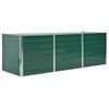 Arriate De Jardín De Acero Galvanizado Verde 240x80x77 Cm Vidaxl