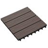 Baldosas Porche Relieve Profundo Wpc 1 M² Marrón Oscuro 11 Uds Vidaxl