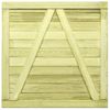 Puerta De Valla De Madera De Pino Impregnada 100x100 Cm Vidaxl