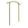 Pérgola De Jardín Madera Pino Impregnada 180x210x40 Cm Vidaxl