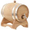 Barril De Vino Con Grifo Madera De Pino Maciza 12 L Vidaxl