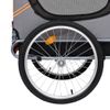 Remolque De Bicicleta Para Mascotas Naranja Y Gris Vidaxl