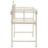 Banco De Jardã­n 132 Cm Metal Antiguo Blanco Vidaxl