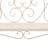 Banco De Jardã­n 132 Cm Metal Antiguo Blanco Vidaxl