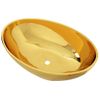 Lavabo 40x33x13,5 Cm Cerámica Dorado Vidaxl