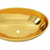 Lavabo 40x33x13,5 Cm Cerámica Dorado Vidaxl