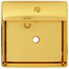 Lavabo Con Rebosadero 41x41x15 Cm Cerámica Dorado Vidaxl