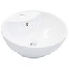 Lavabo Con Rebosadero 46,5x18 Cm Cerámica Blanco Vidaxl