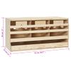 Ponedero Para Gallinas 3 Compartimentos Madera Pino 72x33x38 Cm Vidaxl