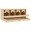 Ponedero Para Gallinas 4 Compartimentos Madera Pino 106x40x45cm Vidaxl