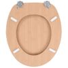 Asiento Inodoro Wc Con Tapa Mdf Diseño Bambú Vidaxl