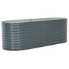 Arriate De Acero Galvanizado Gris 240x80x81 Cm Vidaxl