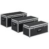 Cajas De Almacenamiento 3 Unidades Aluminio Negro Vidaxl
