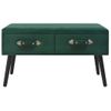 Mesa De Centro De Terciopelo Verde 80x40x46 Cm Vidaxl