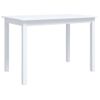 Mesa De Comedor De Madera Maciza De Caucho Blanco 114x71x75 Cm Vidaxl