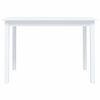 Mesa De Comedor De Madera Maciza De Caucho Blanco 114x71x75 Cm Vidaxl