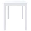 Mesa De Comedor De Madera Maciza De Caucho Blanco 114x71x75 Cm Vidaxl