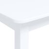 Mesa De Comedor De Madera Maciza De Caucho Blanco 114x71x75 Cm Vidaxl