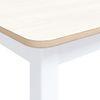 Mesa De Comedor De Madera De Caucho Blanco Marrón 114x71x75 Cm Vidaxl