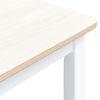 Mesa De Comedor De Madera De Caucho Blanco Marrón 114x71x75 Cm Vidaxl