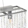Lámpara De Techo Con Cuentas De Cristal Plateado 104 Cm E14 Vidaxl