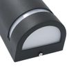 Lámparas De Pared De Exterior 2 Uds 35 W Negro Semicircular Vidaxl