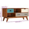 Mueble Para Tv Con 3 Cajones Madera Maciza Acacia 110x35x50 Cm Vidaxl