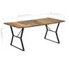 Mesa De Comedor De Madera Maciza Reciclada 180x90x76 Cm Vidaxl