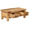 Mesa De Centro De Madera Maciza De Mango 90x45x35 Cm Vidaxl